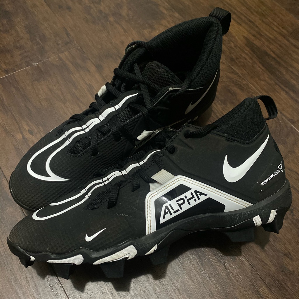 Nike Alpha Menace 3 Varsity Football Cleats Size 8.5 Black Mens